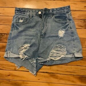SHEIN woman’s ripped jeans shorts- Size small (28 waist)
